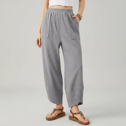 Women's Lightweight Straight-Leg Casual Trousers for Summer