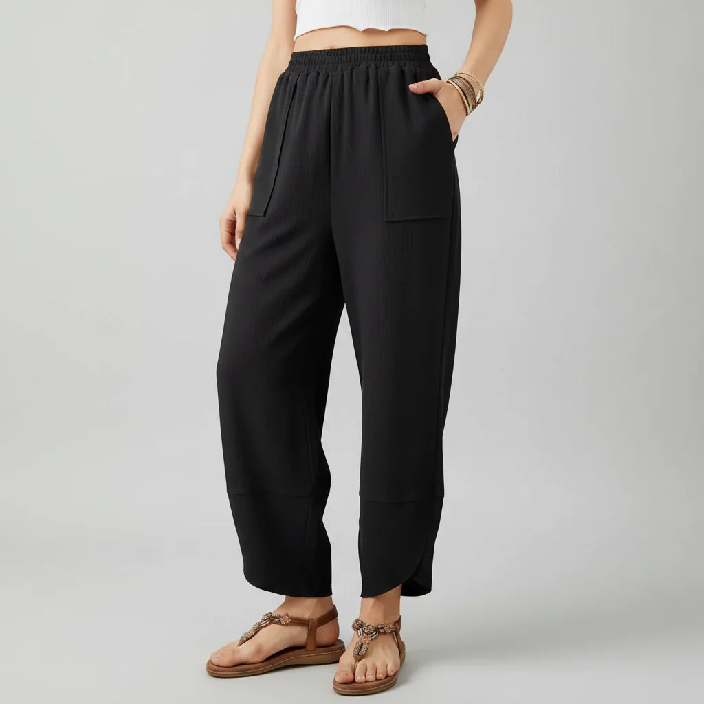 Women's Lightweight Straight-Leg Casual Trousers for Summer