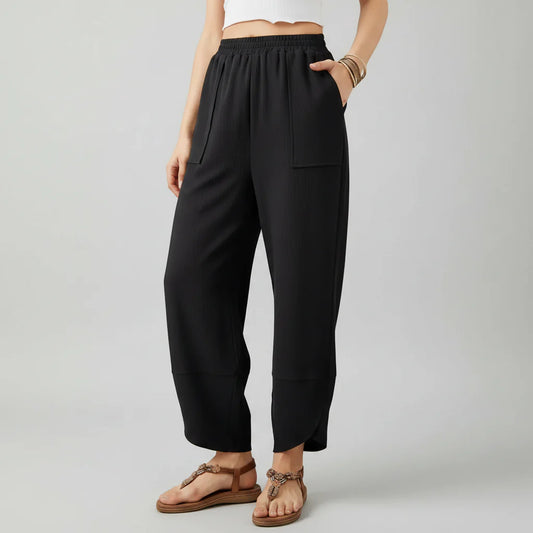 Women's Lightweight Straight-Leg Casual Trousers for Summer