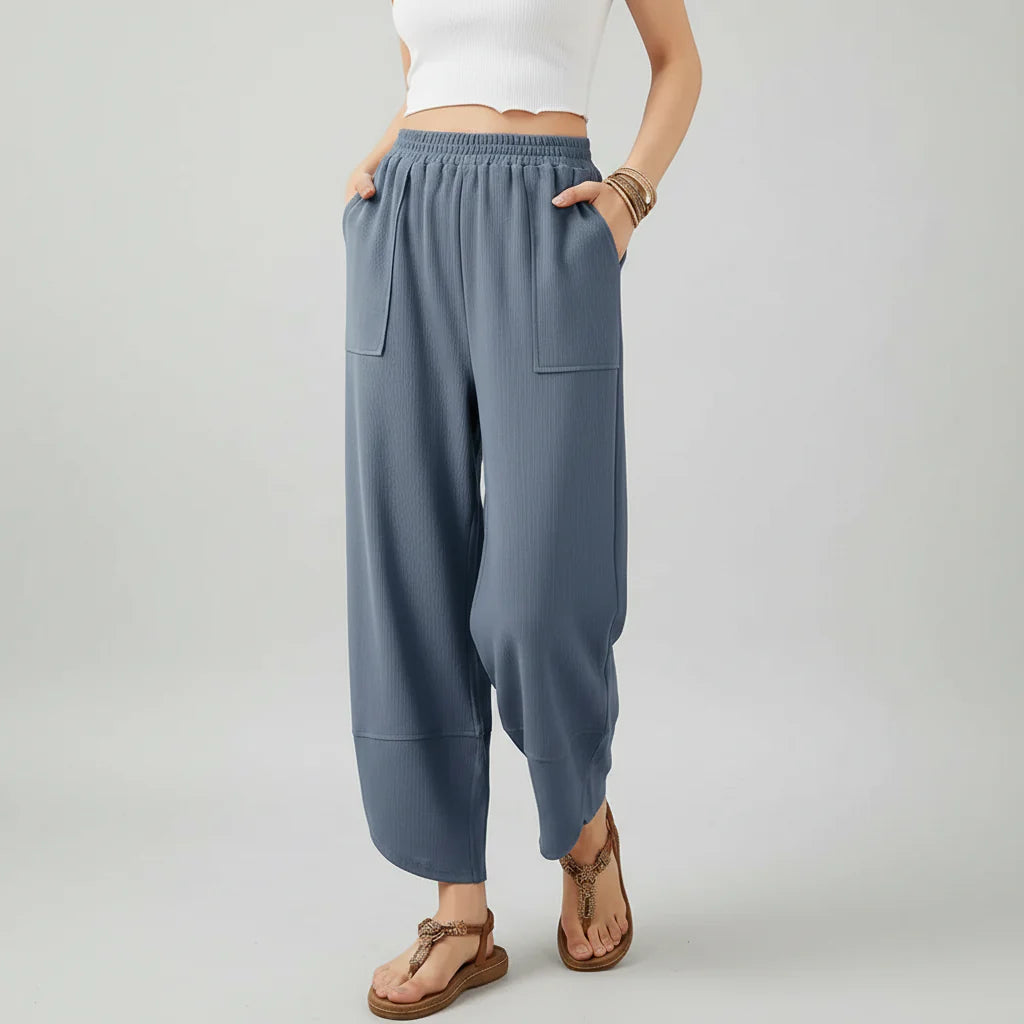 Women's Lightweight Straight-Leg Casual Trousers for Summer