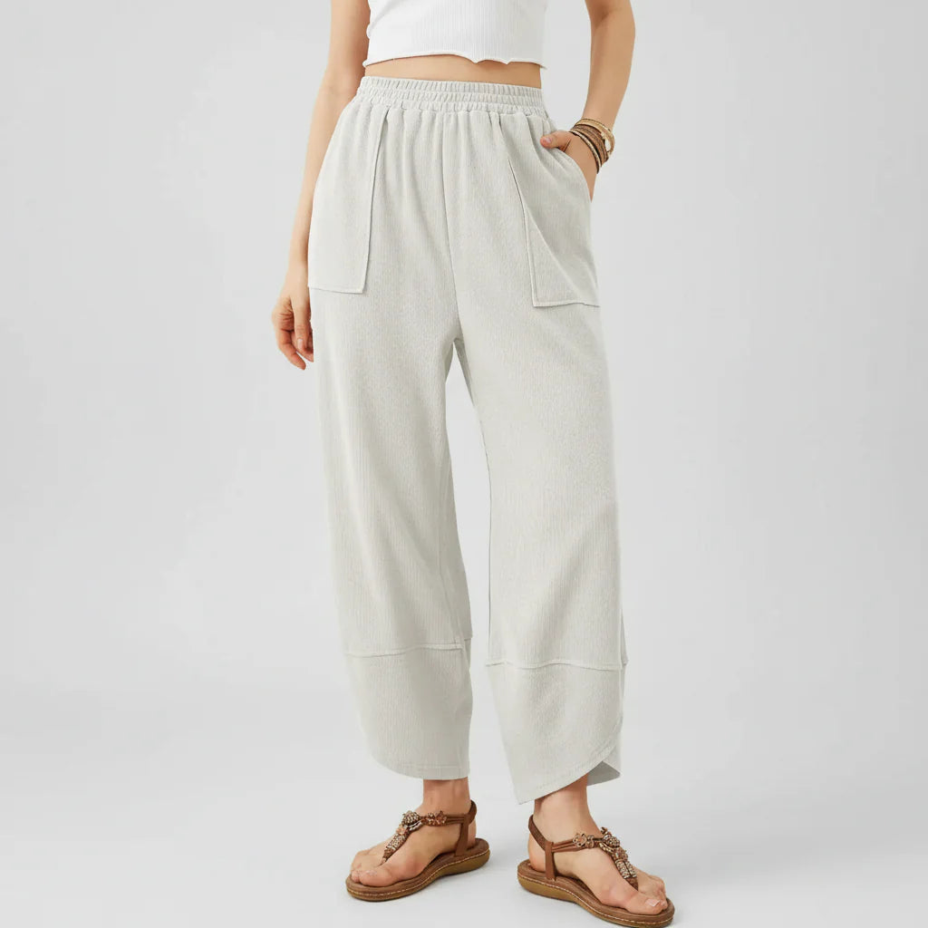 Women's Lightweight Straight-Leg Casual Trousers for Summer
