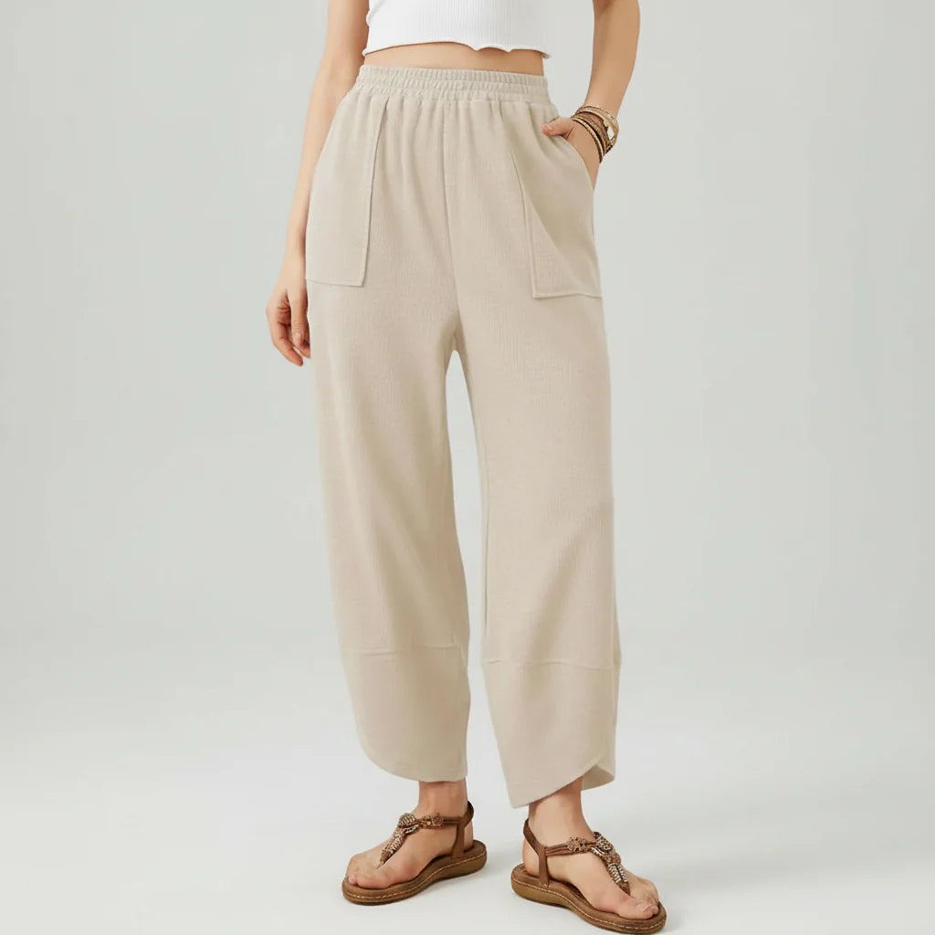 Women's Lightweight Straight-Leg Casual Trousers for Summer