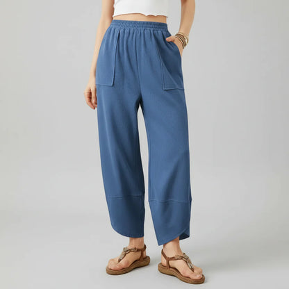 Women's Lightweight Straight-Leg Casual Trousers for Summer