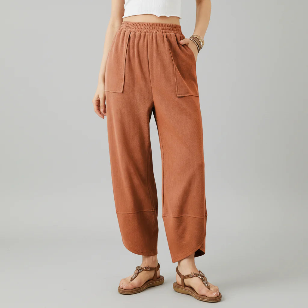 Women's Lightweight Straight-Leg Casual Trousers for Summer