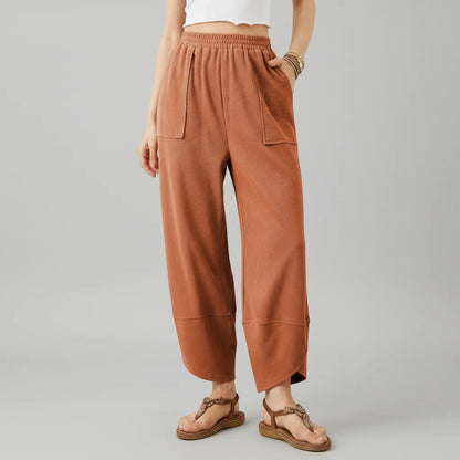 Women's Lightweight Straight-Leg Casual Trousers for Summer