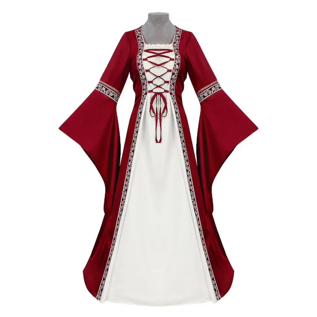 Women's Medieval Renaissance Dress Halloween Costume Outfit