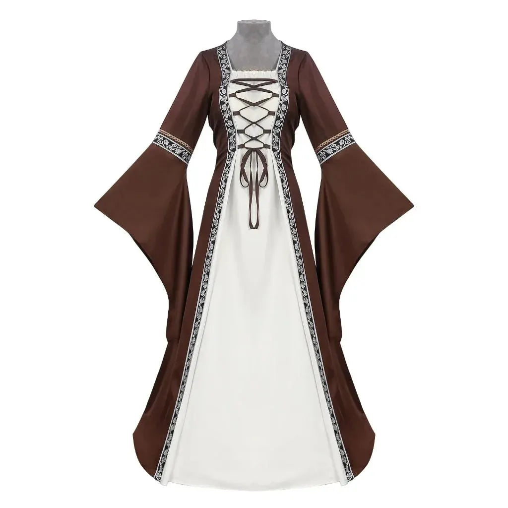 Women's Medieval Renaissance Dress Halloween Costume Outfit
