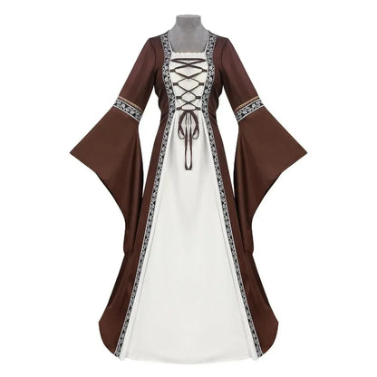 Women's Medieval Renaissance Dress Halloween Costume Outfit