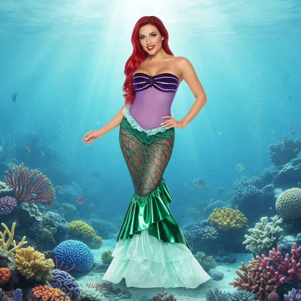 Women's Mermaid Costume Dress for Halloween