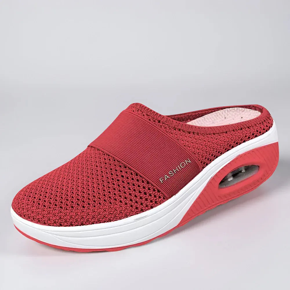 Women's Mesh Slip-On Walking Shoes with Cushioned Sole