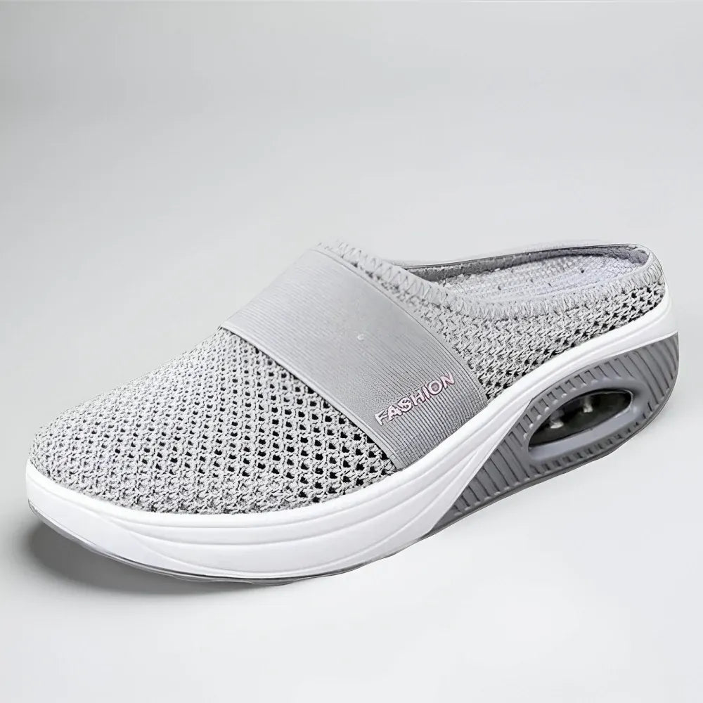 Women's Mesh Slip-On Walking Shoes with Cushioned Sole