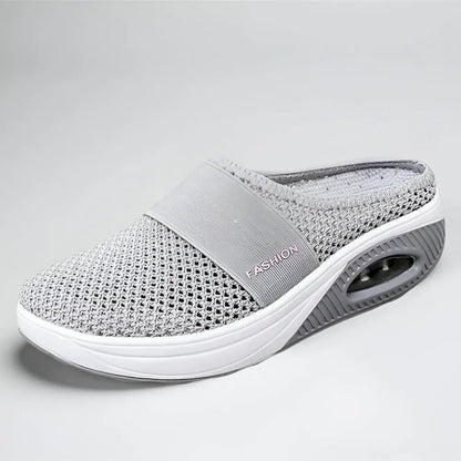Women's Mesh Slip-On Walking Shoes with Cushioned Sole
