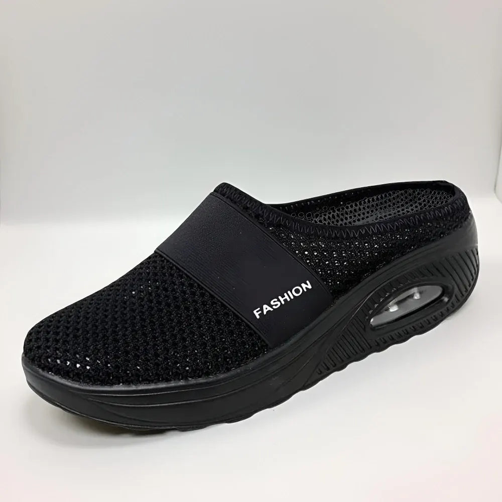 Women's Mesh Slip-On Walking Shoes with Cushioned Sole