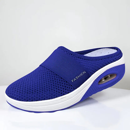 Women's Mesh Slip-On Walking Shoes with Cushioned Sole