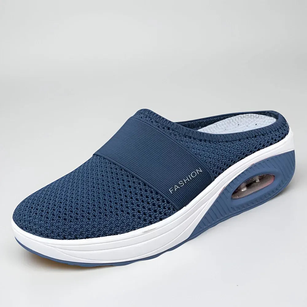 Women's Mesh Slip-On Walking Shoes with Cushioned Sole