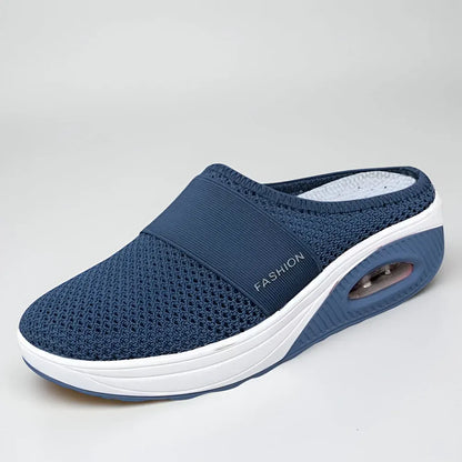 Women's Mesh Slip-On Walking Shoes with Cushioned Sole