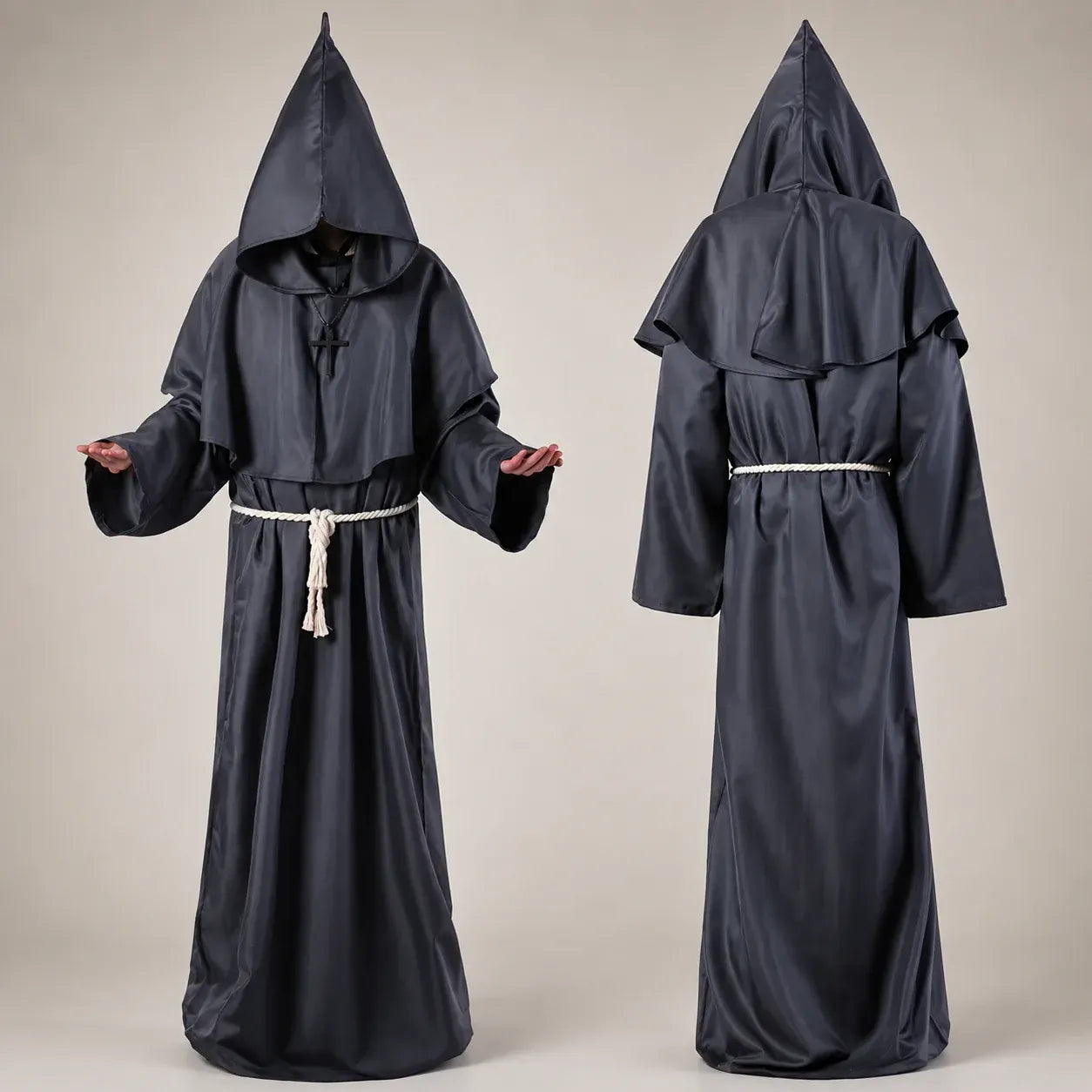 Women's Nun Robe Halloween Costume Dress Up Outfit