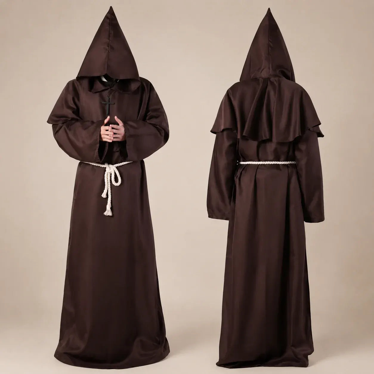 Women's Nun Robe Halloween Costume Dress Up Outfit