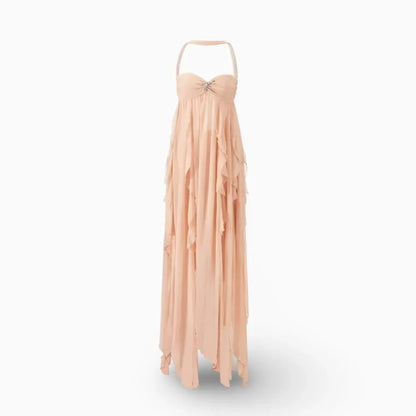 Women's Off-Shoulder Pleated Long Formal Evening Gown