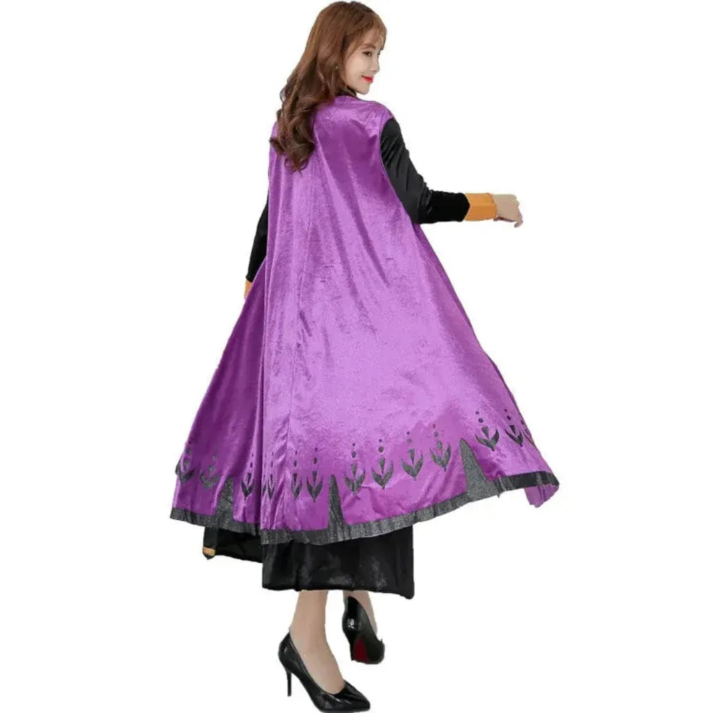 Women's Princess Costume Dress with Cape for Halloween