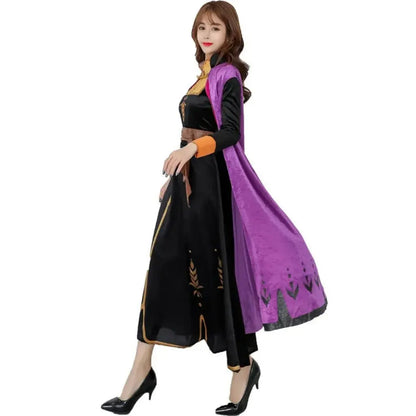 Women's Princess Costume Dress with Cape for Halloween