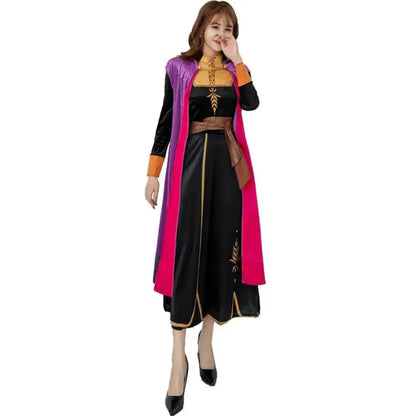 Women's Princess Costume Dress with Cape for Halloween