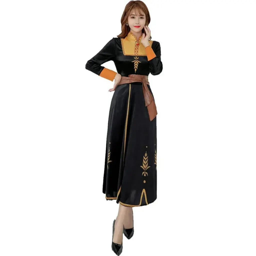 Women's Princess Costume Dress with Cape for Halloween