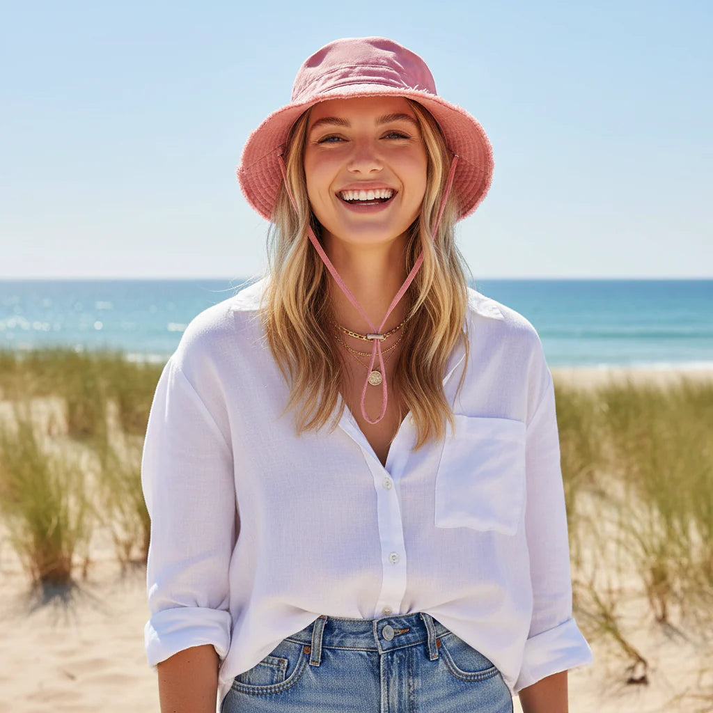 Women's Reversible Fisherman Bucket Hat - Wide Brim Sun Cap