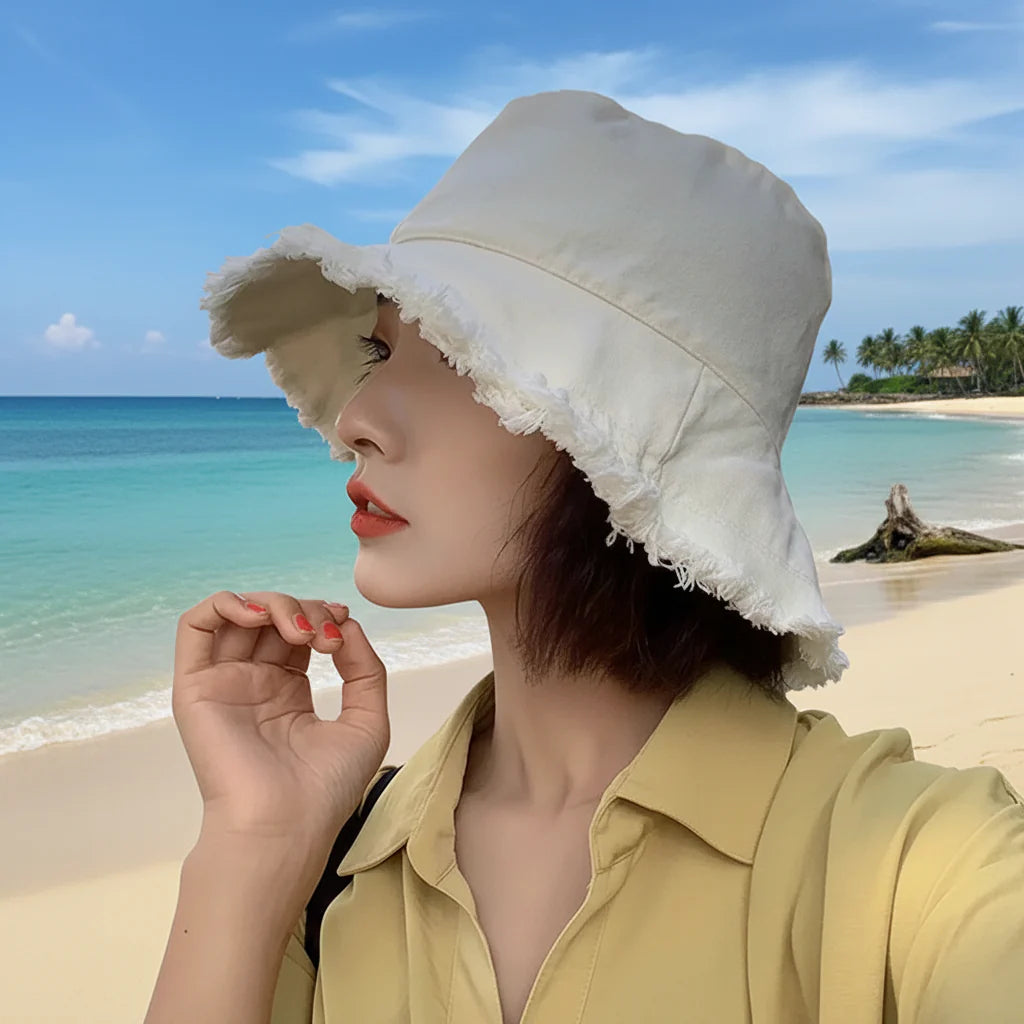 Women's Reversible Fisherman Bucket Hat - Wide Brim Sun Cap