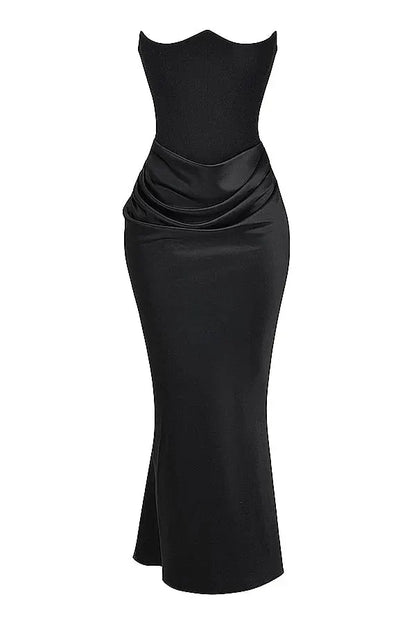 Women's Sleek Corset Evening Gown - Formal Occasion Dress