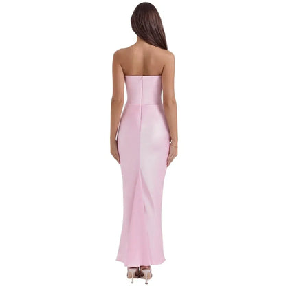 Women's Sleek Corset Evening Gown - Formal Occasion Dress