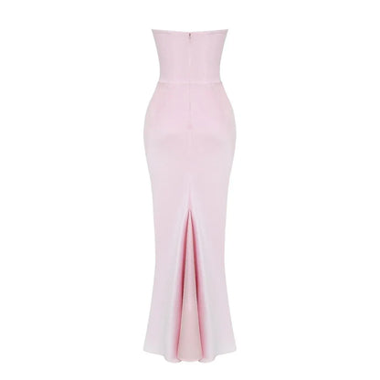 Women's Sleek Corset Evening Gown - Formal Occasion Dress