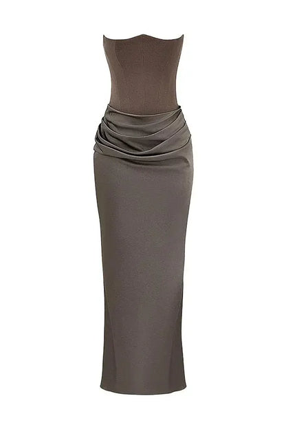 Women's Sleek Corset Evening Gown - Formal Occasion Dress