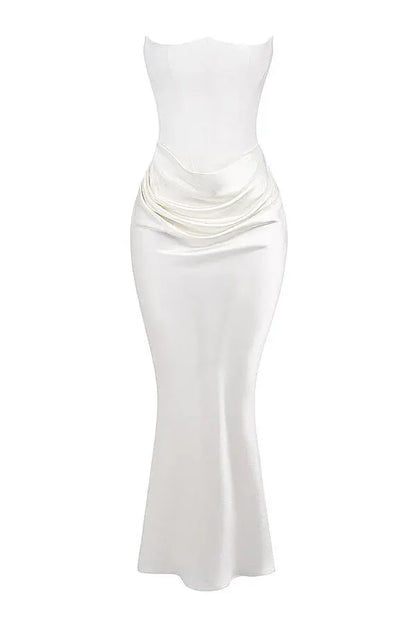 Women's Sleek Corset Evening Gown - Formal Occasion Dress
