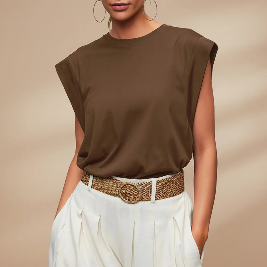 Women's Sleeveless Casual Loose-Fit Summer Tank Top Blouse