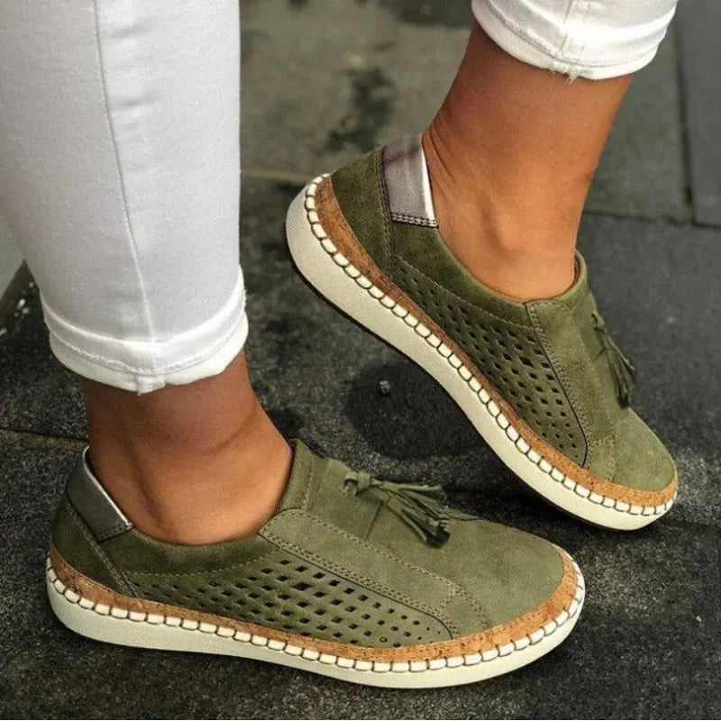 Women's Slip-On Casual Loafers with Arch Support for Walking
