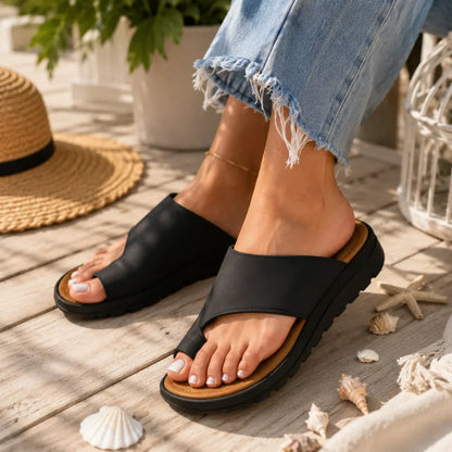 Women's Slip-On Open Toe Casual Walking Slide Sandals