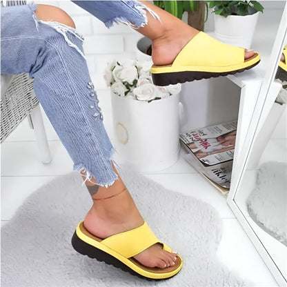 Women's Slip-On Open Toe Casual Walking Slide Sandals