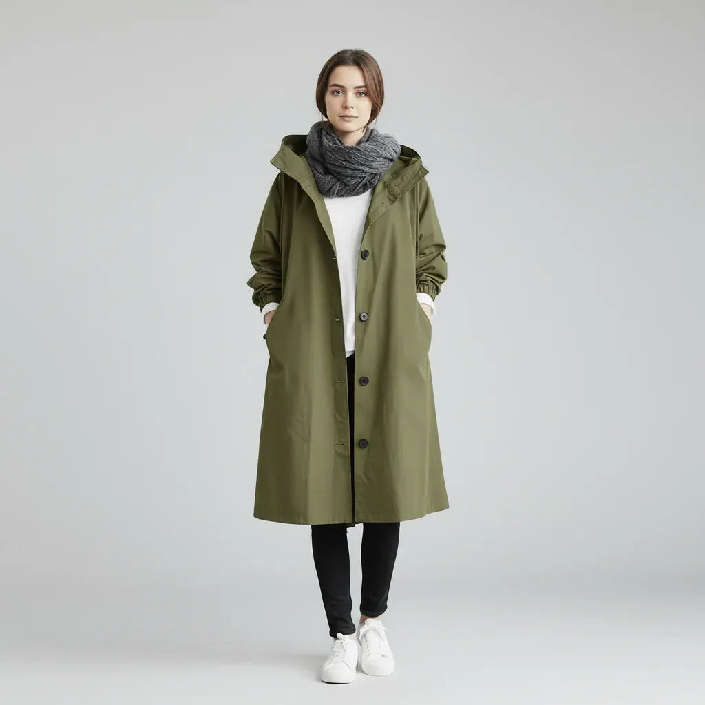Women's Waterproof Trench Coat for Winter