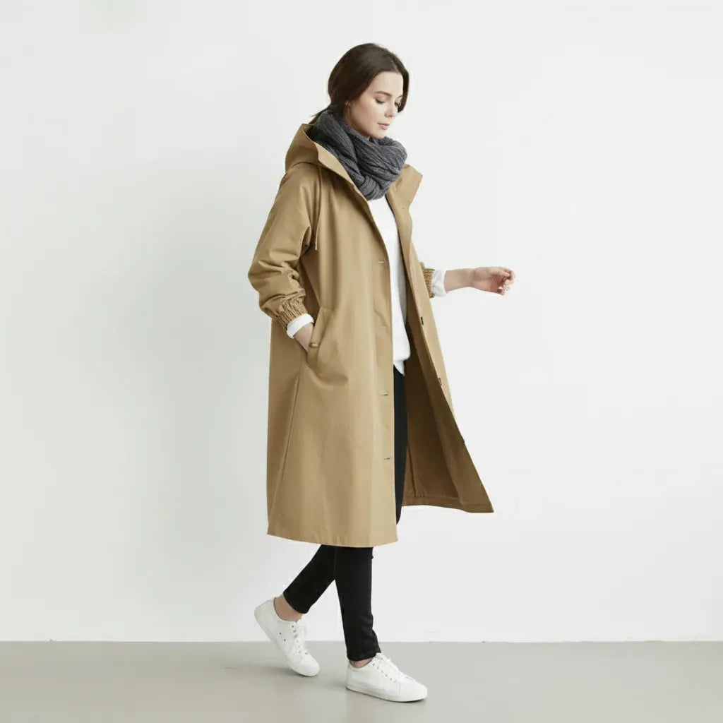 Women's Waterproof Trench Coat for Winter