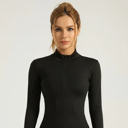 Women's Zip-Up Pickleball Athletic Jacket with Stretch Fit Design