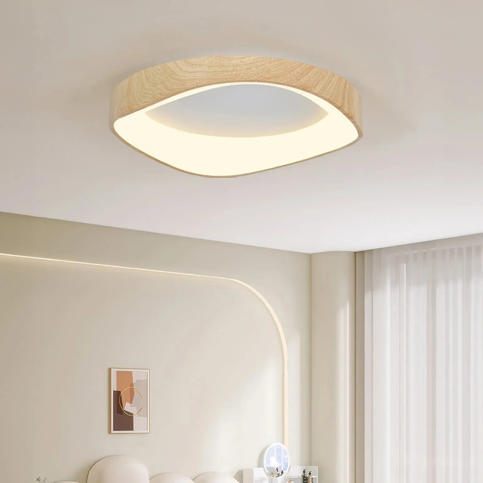 Wood Grain Nordic Style Ceiling Lamp Fixture