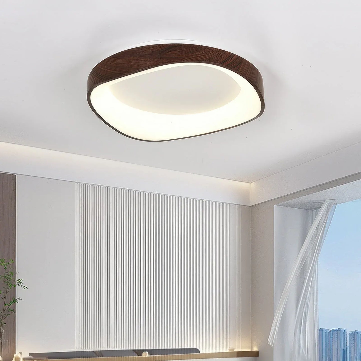 Wood Grain Nordic Style Ceiling Lamp Fixture