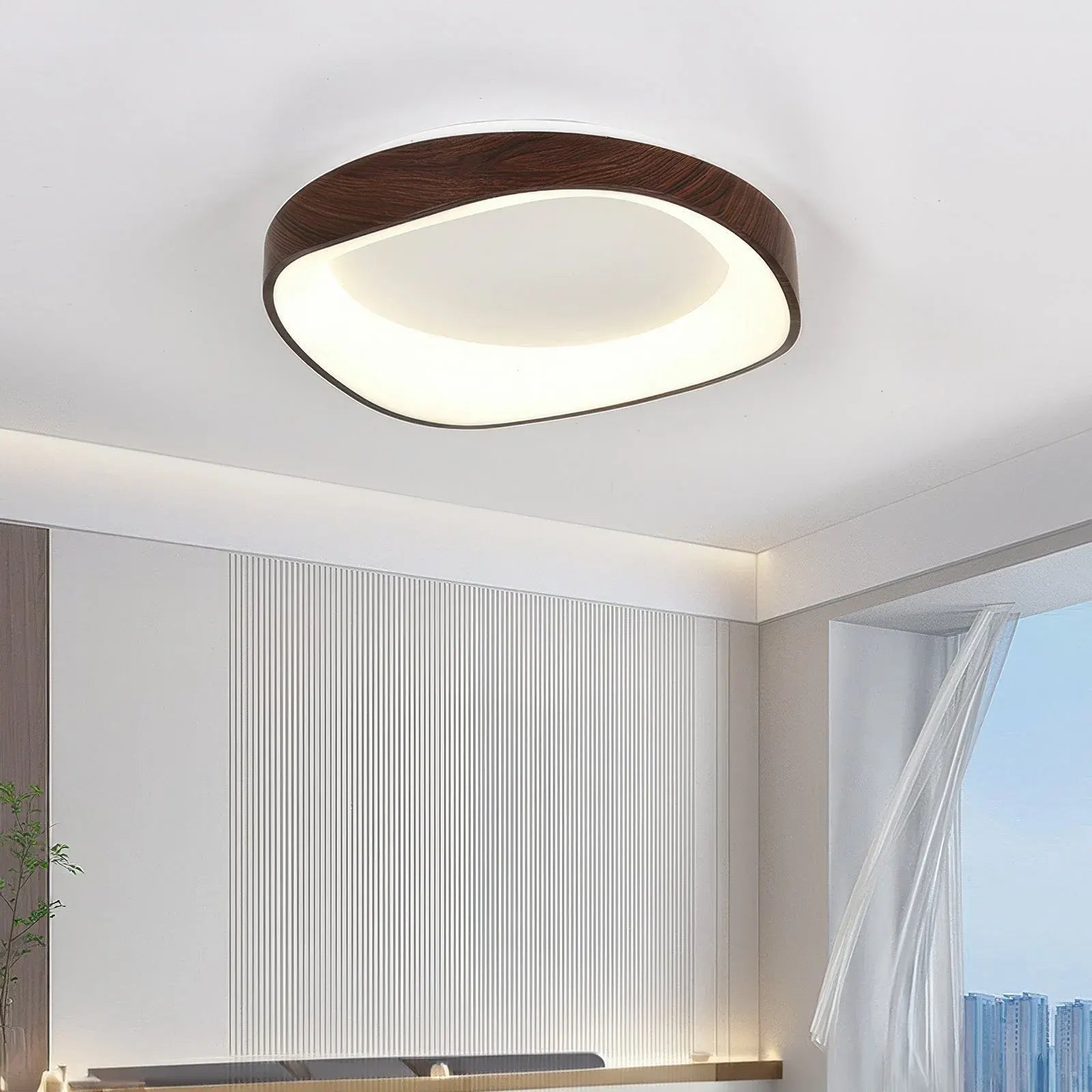 Wood Grain Nordic Style Ceiling Lamp Fixture