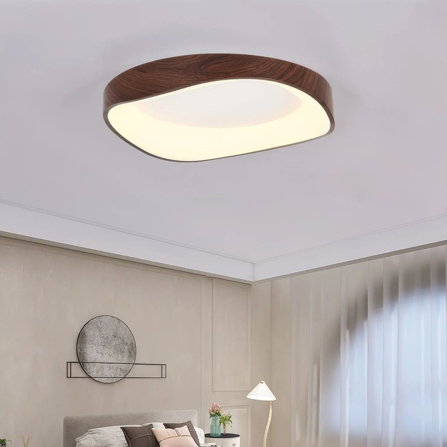 Wood Grain Nordic Style Ceiling Lamp Fixture
