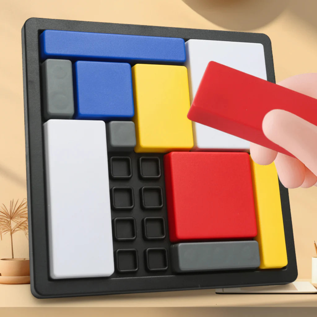Wood Shape Sorter Puzzle Blocks - Educational Brain Toy for Kids Learning