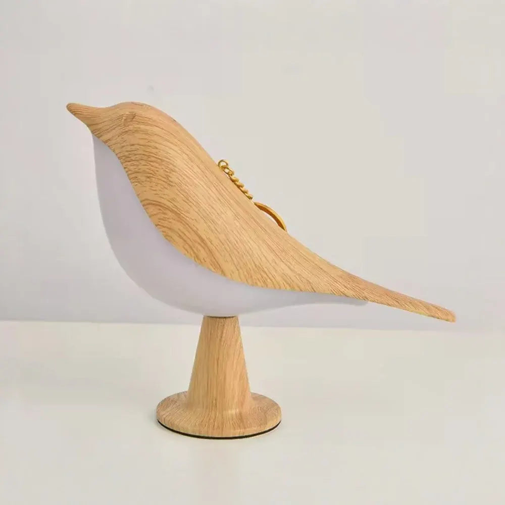 Wooden Bird-Shaped Rechargeable Table Accent Lamp