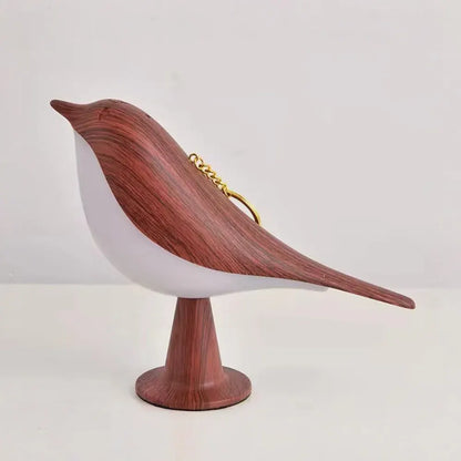 Wooden Bird-Shaped Rechargeable Table Accent Lamp