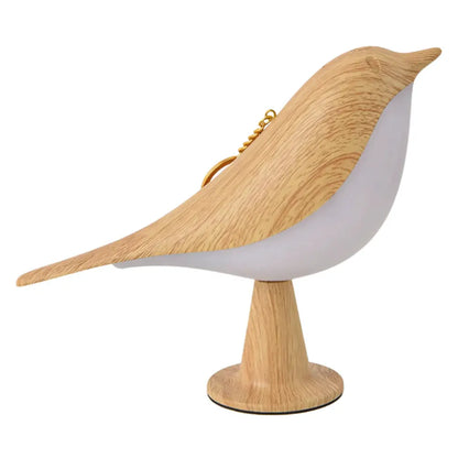 Wooden Bird-Shaped Rechargeable Table Accent Lamp