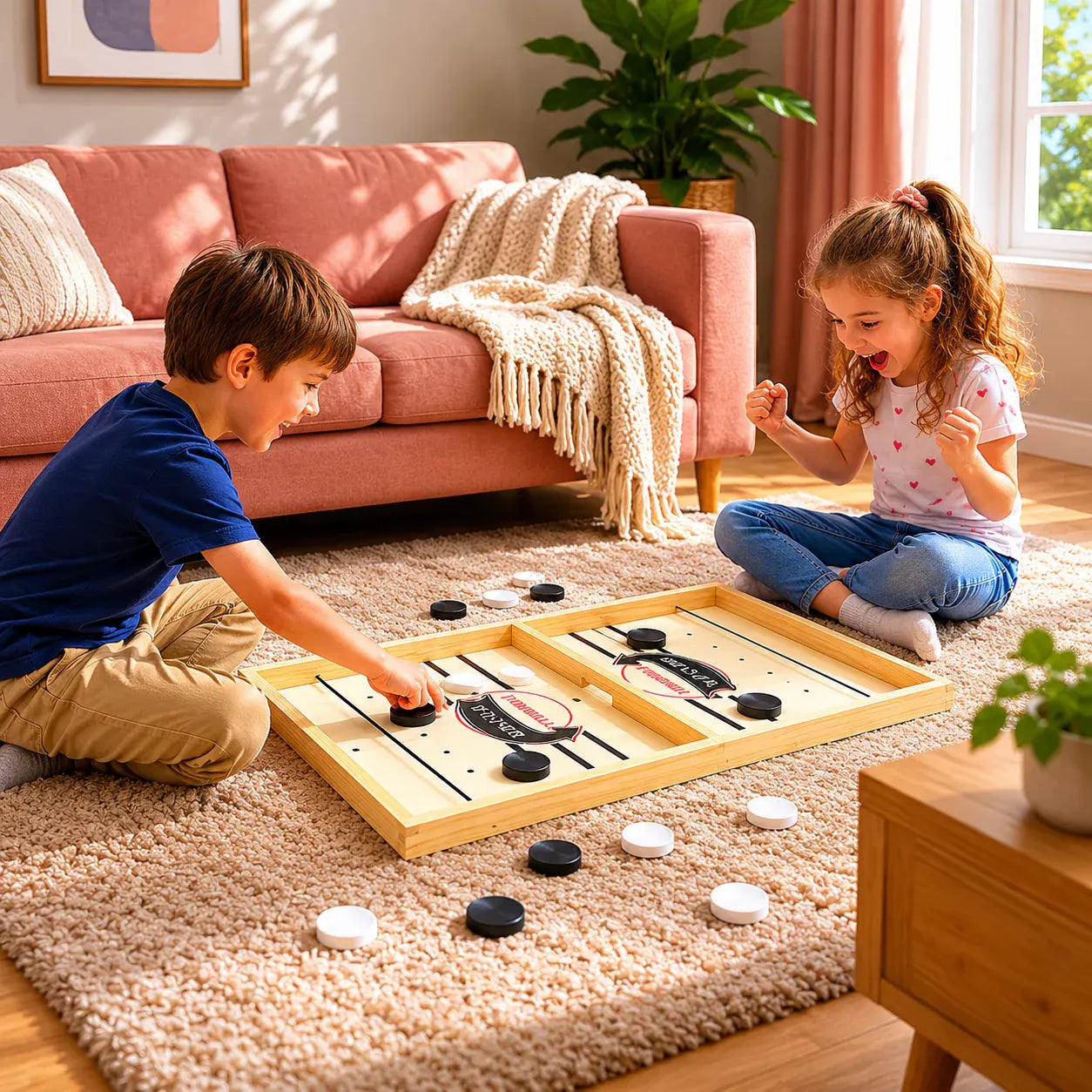 Wooden Catapult Tabletop Game Set for Family Fun Night